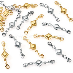 16Pcs 2 Style 304 Stainless Steel Lobster Claw Clasps&nbsp;PALLOY-TAC0264