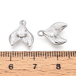 Brass Micro Pave Cubic Zirconia Pendants&nbsp;KK-T071-38P
