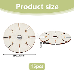 フラットラウンドい木の生地  DIYクラフトソーイングアクセサリー用  トウモロコシの穂の黄色  80x2.5mm  内径：12mm&nbsp;AJEW-WH0695-059