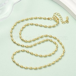 2.5MM Brass Rice Ball Chain Necklaces&nbsp;NJEW-P339-04G