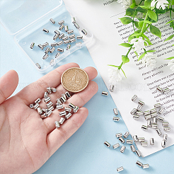 真鍮ビーズ  ゴム入り  ロンデル  スライダービーズ  プラチナ  6x4mm  穴：0.5mm  100pc&nbsp;FIND-GO0003-33A
