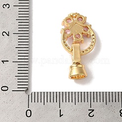 Brass Micro Pave Cubic Zirconia Fold Over Clasps&nbsp;KK-B098-08G-02