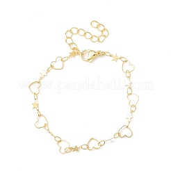 Brass Link Chain Bracelets for Women&nbsp;BJEW-C140-11G