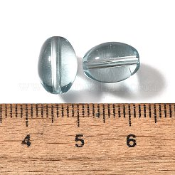 K9ガラス  模造オーストリアクリスタルビーズ  オーバル  ライトブルー  11x8mm  穴：1.2~1.3mm&nbsp;X-GLAA-R004-01V