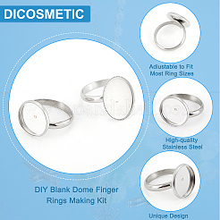 DIY Blank Dome Finger Rings Making Kit&nbsp;DIY-DC0001-62