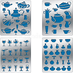 4Pcs 4 Style 304 Stainless Steel Cutting Dies Stencils&nbsp;DIY-BC0003-60