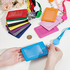 24Pcs 12 Colors Imitation Leather ID Card Holder with Clear Window&nbsp;AJEW-WA0001-44