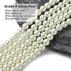 Eco-Friendly Dyed Glass Pearl Round Beads Strands&nbsp;HY-A002-8mm-RB-M