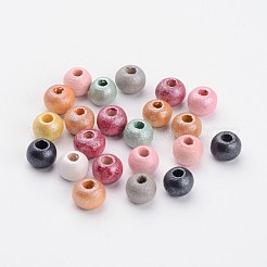 Round Natural Wood Beads&nbsp;X-WOOD-Q017-6mm-M-LF