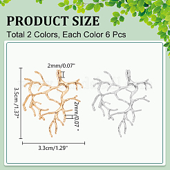 12Pcs 2 Colors Brass Pendants&nbsp;FIND-NB0005-27