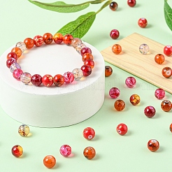 10 Style Spray Painted & Drawbench Transparent & Baking Paint Glass Beads&nbsp;GLAA-YW0001-26D