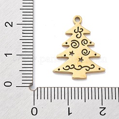 Christmas Theme 304 Stainless Steel Pendants&nbsp;STAS-R003-04G-03