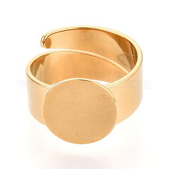 304 Stainless Steel Ring Base Findings&nbsp;STAS-N122-02A-G