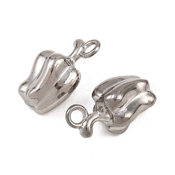 304ステンレスペンダント  ピーマンの魅力  ステンレス鋼色  17.5x10x10mm  穴：2.4mm&nbsp;STAS-B167-26C-P