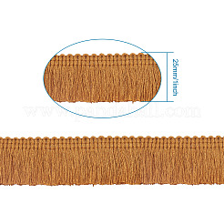 ポリエステルリボン  フリンジレーストリム  ダークチソウ  7/8~1インチ（23~25mm）  25メートル/カードについて&nbsp;OCOR-TAC0005-09B