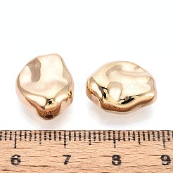 CCBプラスチックビーズ  ナゲット  ライトゴールド  14.5x12x6.5mm  穴：1.6mm&nbsp;CCB-N006-57KCG