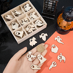 1 Set Halloween Theme Wooden Pendant Decorations&nbsp;WOOD-SC0001-92B