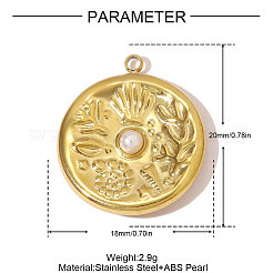 304 Stainless Steel Pendants&nbsp;STAS-OY007-90G