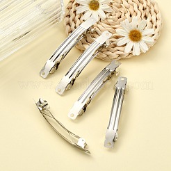 アイアン製ヘアバレッタパーツ  フランスヘアクリップパーツ  プラチナカラー  約78mm長  9 mm幅&nbsp;PJH1018Y