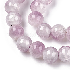Crackle Baking Paint Imitation Jade Glass Beads Strands&nbsp;DGLA-T003-10mm-04