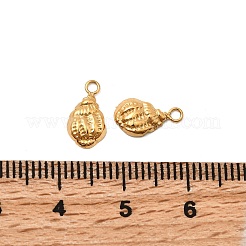 304ステンレスペンダント  イオンプレーティング（ip）  18KGP本金メッキ  巻き貝  11x6x2mm  穴：1.5mm&nbsp;STAS-Z157-21G-01
