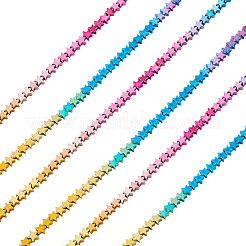 2 Strands Gradient Color Electroplated Synthetic Non-magnetic Hematite Beads Strands&nbsp;G-TA0002-86A