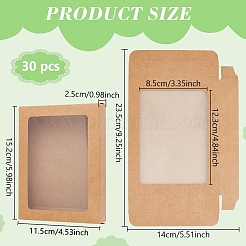 Foldable Kraft Paper Candy Boxes with Visible Window&nbsp;CON-WH0123-22