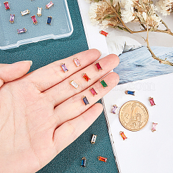 32Pcs 8 Colors Transparent Glass Charms&nbsp;GLAA-PH0001-22