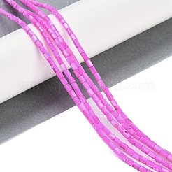 天然淡水シェルビーズ連売り  染め  コラム  蘭  4.5~5x3~3.5mm  穴：0.6mm  約77~79個/連  14.76~14.96''（37.5~38センチメートル）&nbsp;BSHE-H109-17B