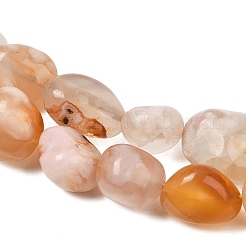 Natural Cherry Blossom Agate Beads Strands&nbsp;G-Z107-A01