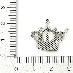 合金のチベット風チャーム  クラウン  カドミウムフリー＆鉛フリー  アンティークシルバー  22x19.5x4mm  穴：1mm&nbsp;LS-LF10497Y