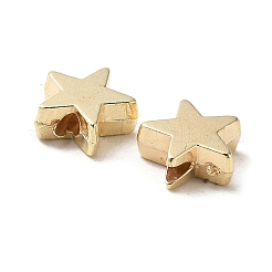 CCBプラスチックビーズ  スター  ゴールドカラー  7.8x8x3mm  穴：1.6mm&nbsp;CCB-A001-04G