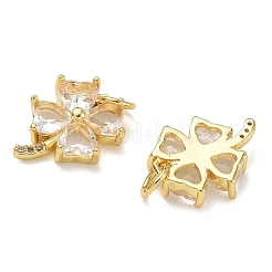 Brass Micro Pave Cubic Zirconia with Glass Pendants&nbsp;CU-CBA6E4E-11G-D