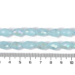Opaque Solid Color Electroplate Glass Beads Strands&nbsp;EGLA-N013-P4mm-B11