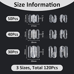 120Pcs 3 Styles Plastic Bikini Clips&nbsp;FIND-FH0009-19