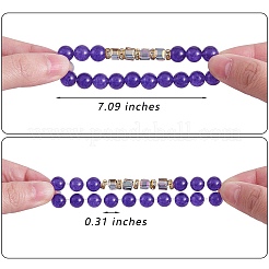 4Pcs 4 Style Natural Malaysia Jade Stretch Bracelets Set with Glass Beaded&nbsp;BJEW-SW00105-06