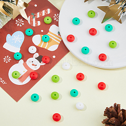 80Pcs 4 Styles Rondelle Food Grade Eco-Friendly Silicone Beads&nbsp;SIL-DC0001-68B