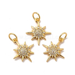Rack Plating Eco-Friendly Brass Micro Pave Cubic Zirconia Pendants&nbsp;KK-A177-09G
