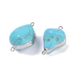 Synthetic Turquoise Connector Charms&nbsp;KK-F868-31P
