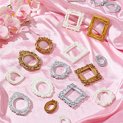 21Pcs 21 Styles Retro Resin Photo Frames&nbsp;AJEW-AR0005-22