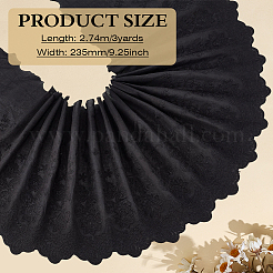 3Yards Cotton Embroidery Flower Pattern Ribbon&nbsp;OCOR-MA0001-83A