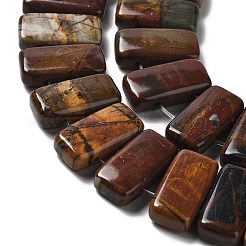 Natural Polychrome Jasper/Picasso Stone/Picasso Jasper Beads Strands&nbsp;G-L585-D01-01
