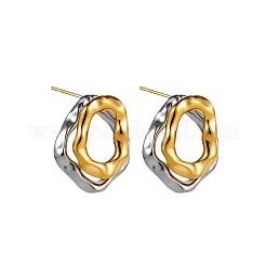 Brass Stud Earrings for Women&nbsp;WG9DD42-01