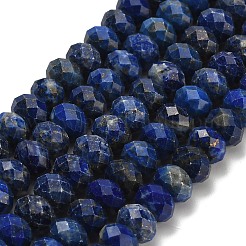 天然石ラピスラズリビーズ連売り  多面カット  ロンデル  8x5.5mm  穴：1.2mm  約69個/連  15.16''（38.5センチメートル）&nbsp;G-Z111-A26