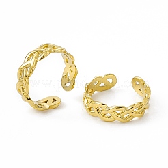 Ion Plating(IP) 304 Stainless Steel Cuff Ring for Women&nbsp;RJEW-C060-42G