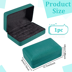 Rectangle PU Leather Ring Organizer Boxes&nbsp;CON-WH0089-240C