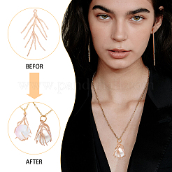 8Pcs 2 Colors Brass Branch Pendants&nbsp;KK-CA0002-77