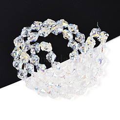 Electroplate Transparent Glass Beads Strands&nbsp;EGLA-N020-03A