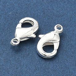 真鍮カニカン  長持ちメッキ  鉛フリー＆カドミウムフリー  ラックめっき  925銀メッキ  12x7.5x3mm  穴：1.3mm&nbsp;KK-H532-17B-S