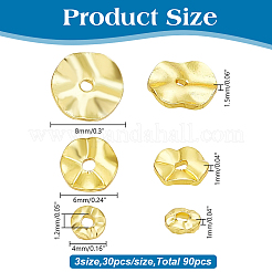 90Pcs 3 Styles Brass Spacer Beads&nbsp;KK-AR0004-75